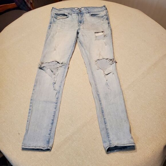 PacSun Stacked Skinny Ripped Distressed Faded Denim Jeans Size 30x30 - Picture 2 of 12